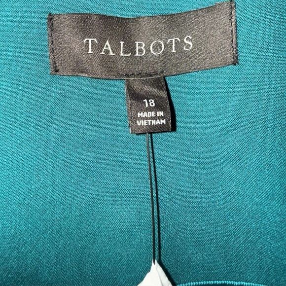 NWT TALBOTS Tailored Stretch Blazer - Misses 18 Teal - Picture 7 of 15
